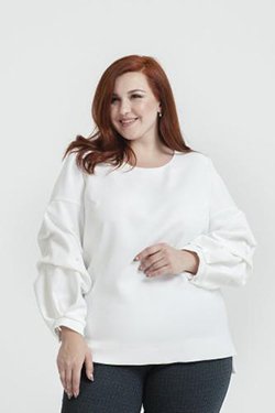 белые блузы для полных размеров в Москве